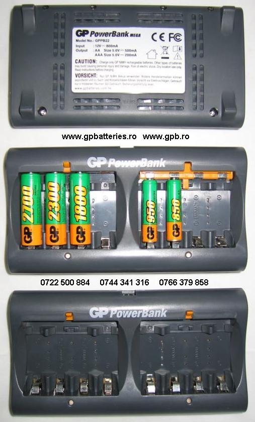 Incarcator PowerBank 22 Mega GP Batteries PB22
